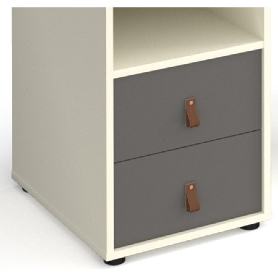 Tikal Straight Desk - Support Pedestal with Drawers